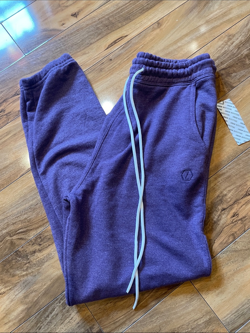 Men’s medium urban outfitters standard cloth joggers in heathered purple NWT